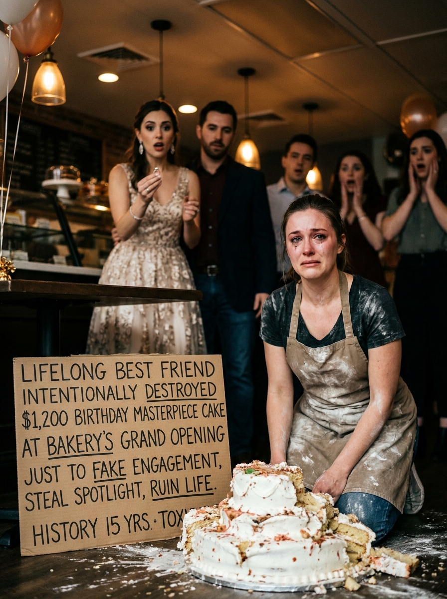 Lifelong best friend intentionally destroyed $1,200 birthday masterpiece cake at bakery’s